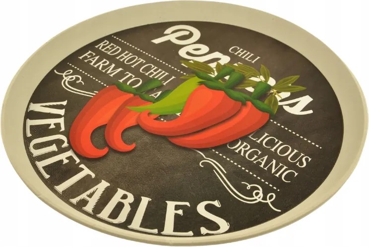 Dekorációs tálca kerek műanyag átm. 36 cm