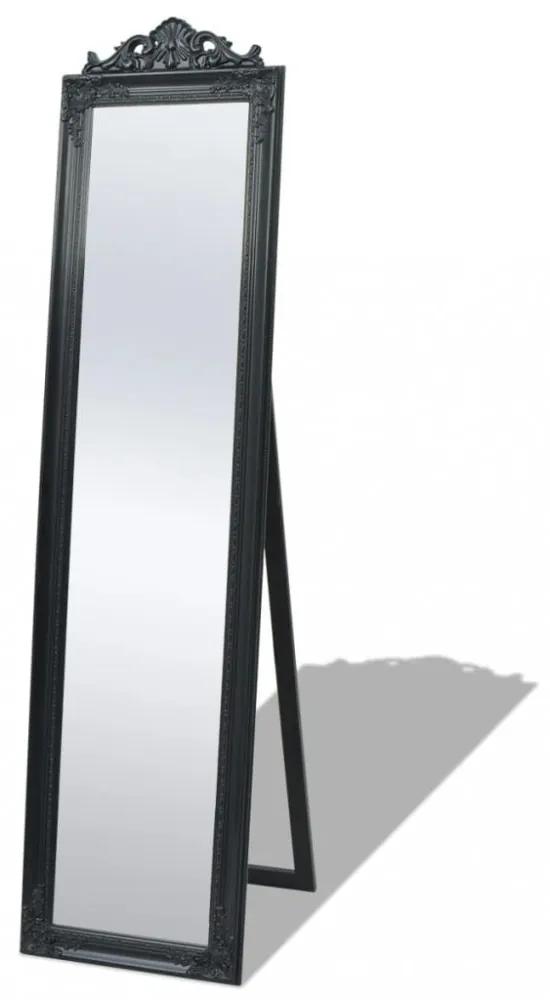 Szabadon álló barokk stílusú tükör 160x40 cm fekete
