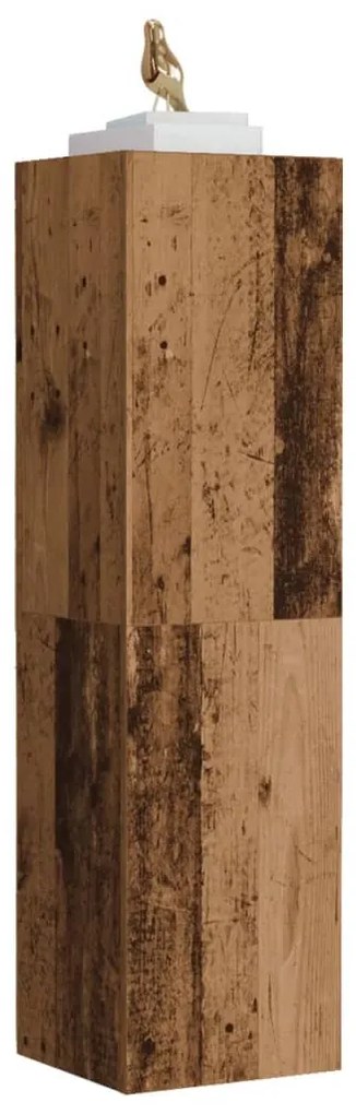 antik fa színű szerelt fa TV-szekrény 30,5 x 30 x 110 cm