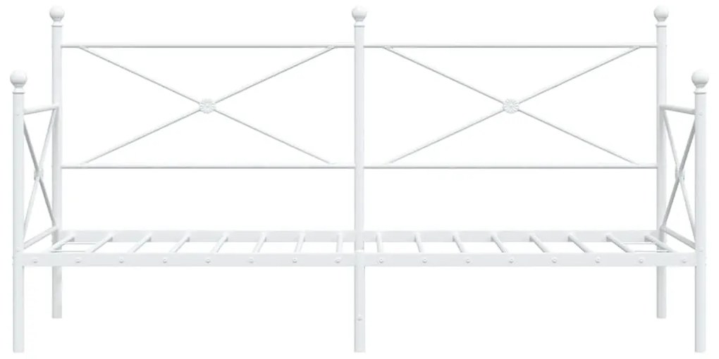 kanapéágy matrac nélkül fehér 90x190 cm acél