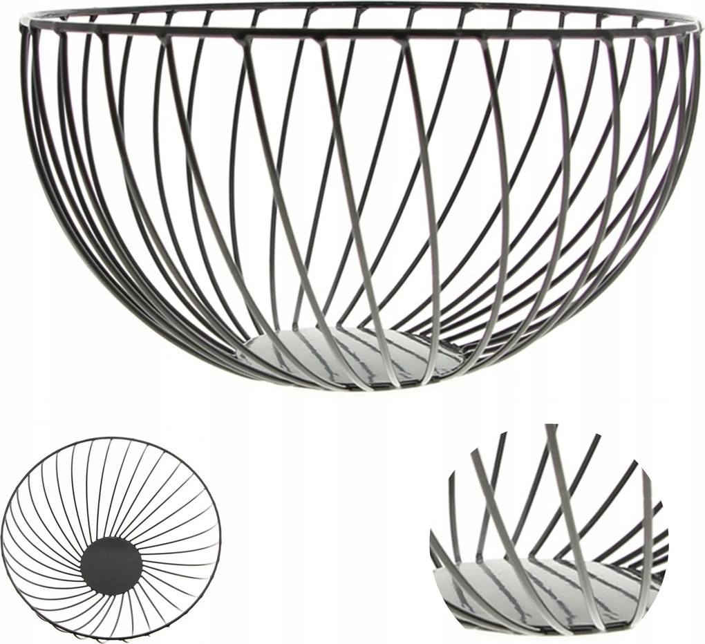 Gyümölcskosár Zöldségkosár Patera Tál Fekete Díszítés