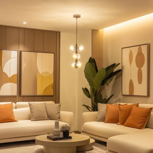 Brilagi - LED Csillár zsinóron MILLA 6xG9/3W/230V fényezett króm/arany