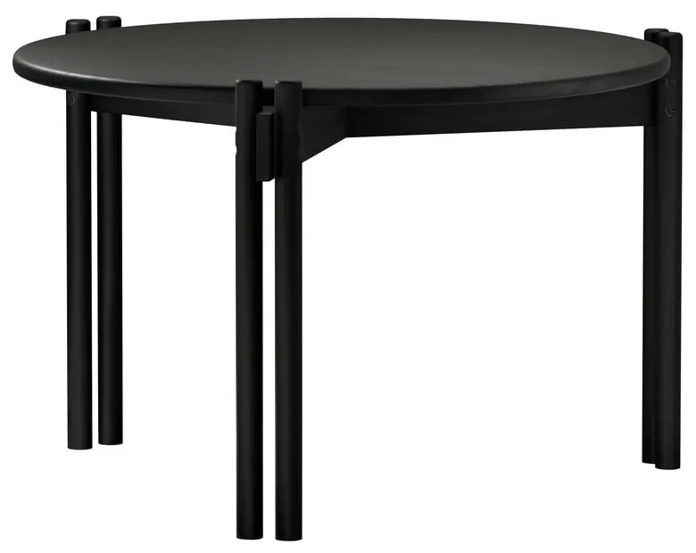 Fekete borovi fenyő kerek dohányzóasztal ø 60 cm Sticks – Karup Design