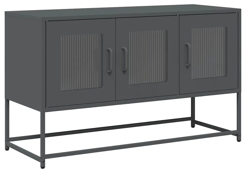antracit hidegen hengerelt acél TV-szekrény 100,5x39x60,5 cm