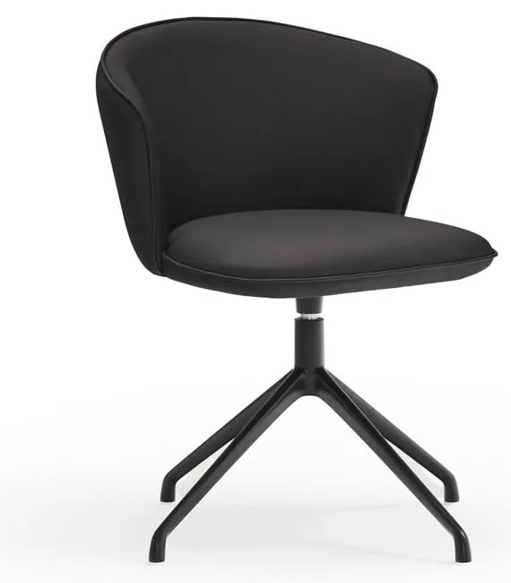 Fekete kárpitozott étkezőfotel szett 2 db-os Add – Teulat