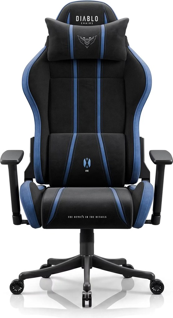 Gamer szék szövet Small Size, fekete-kék: Diablo X-One 2.0 Night Blue