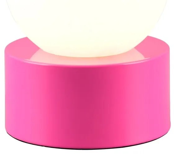 Rózsaszín asztali lámpa üveg búrával (magasság 17 cm) Countess – Trio