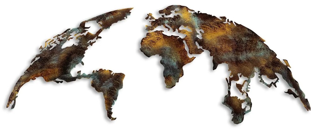 Fém fali dekoráció, World Map Medium - 3