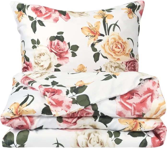 Matex Rózsák és liliomok szatén ágyneműhuzat, 140 x 200 cm, 70 x 90 cm