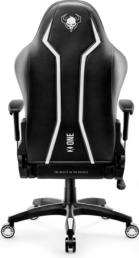 Gamer szék műbőr Normal Size, fekete-fehér: Diablo X-One 2.0