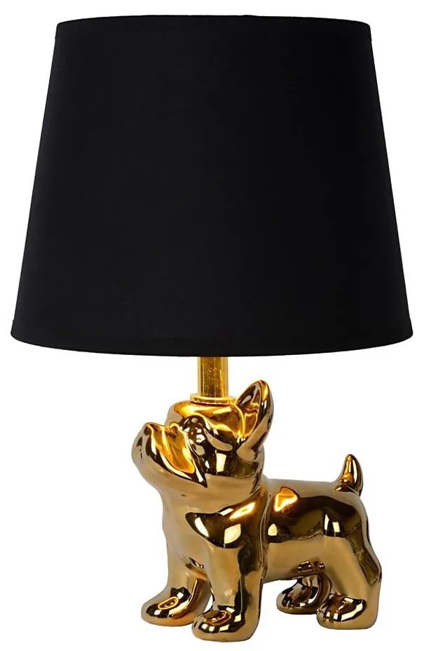 Lucide 13533/81/10 - Asztali lámpa WINSTON 1xE14/25W/230V arany/fekete