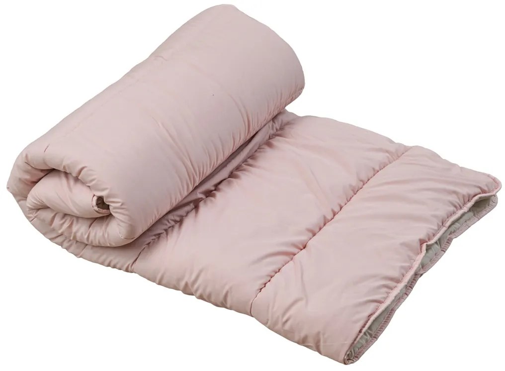 Egész évben használható steppelt paplan 140x200 cm üreges szálból, rózsaszín