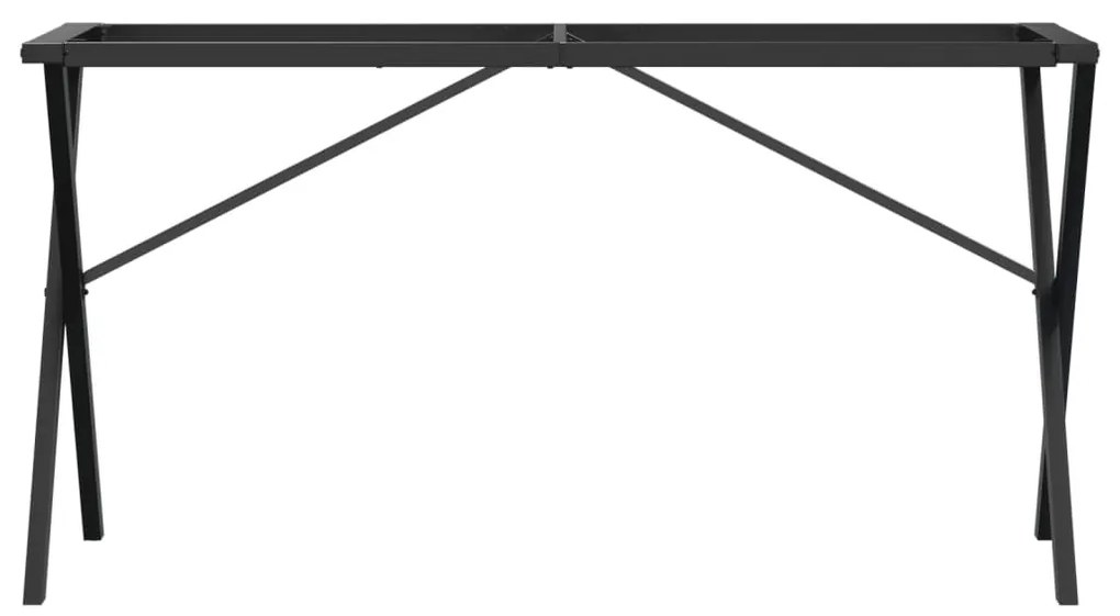 acél étkezőasztallábak X-alakú vázzal 120 x 60 x 73 cm