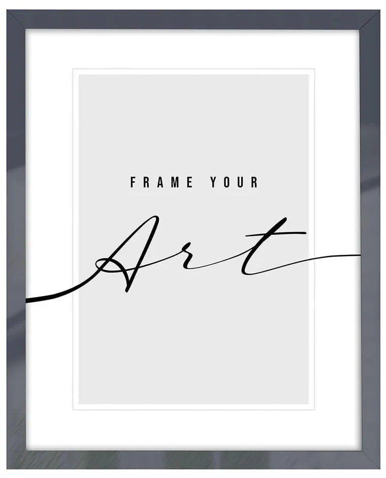 Szürke műanyag fali képkeret 44x54 cm