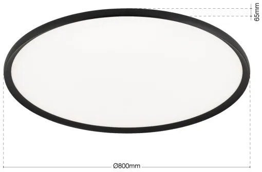 Orion - KANT LED mennyezeti lámpatest 66W/230V 2700/3200/4000K, átm. 80 cm, fekete