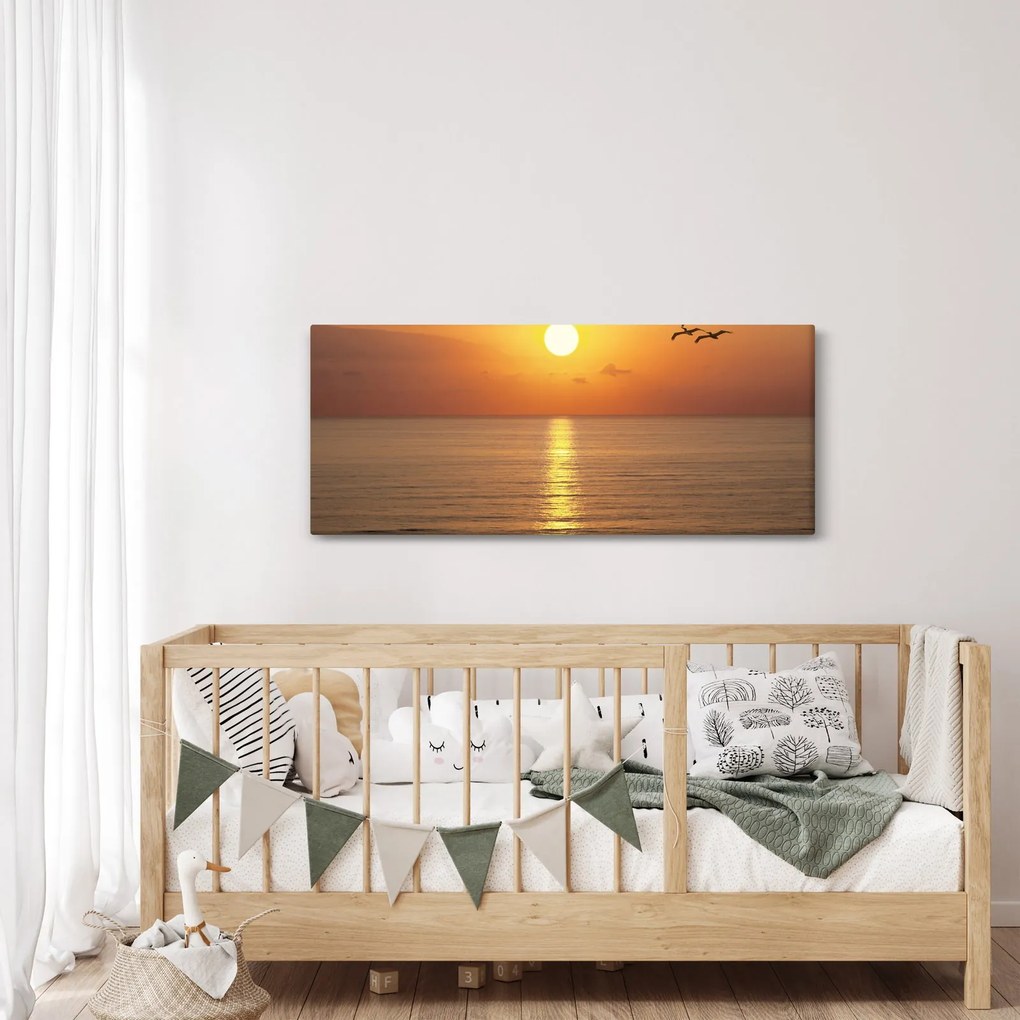 Kép - Naplemente az óceán felett (120x50 cm)