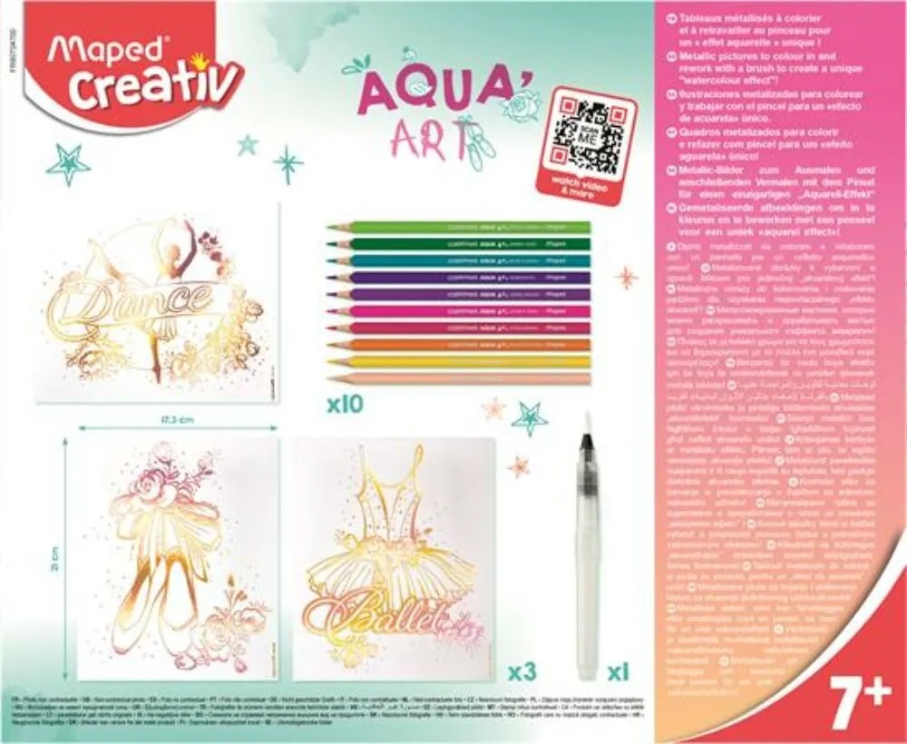 Akvarell festőkészlet, tánc, MAPED CREATIV Aqua Art (IMAC907047)