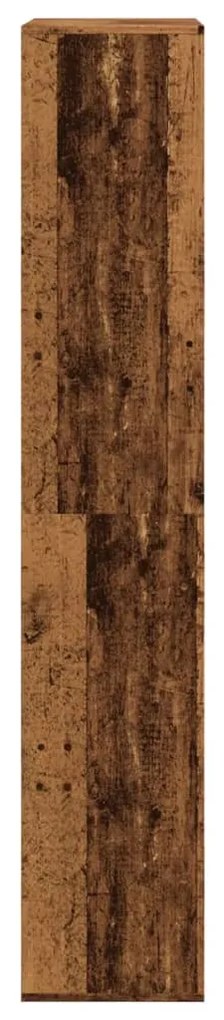 antik fa színű szerelt fa térelválasztó 100 x 33 x 175 cm