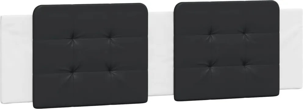 fekete és fehér műbőr fejtámla párna Zadar 180 cm