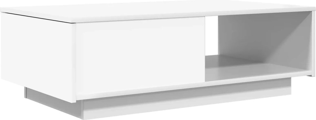 vidaXL Dohányzóasztal fiókkal tárolóval Fehér 95 x 55 x 31 cm Faanyag
