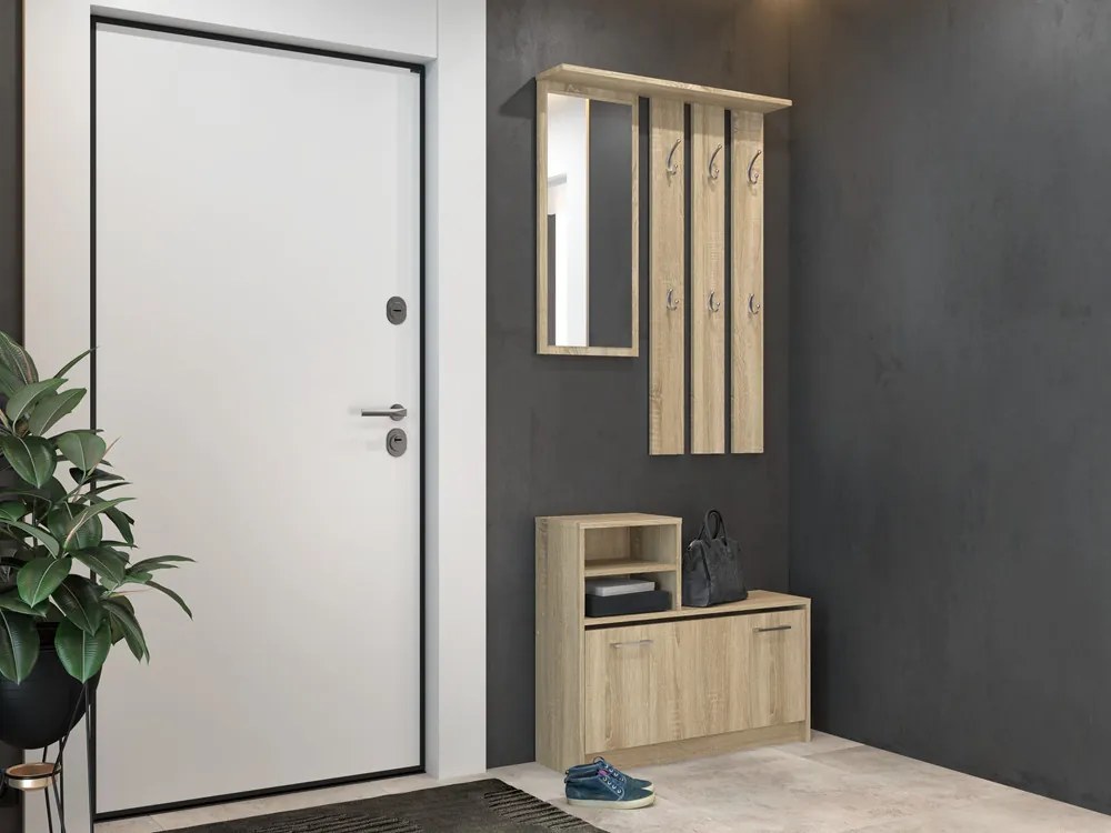 Odell GAR előszobafal, 85x180x24 cm, sonoma