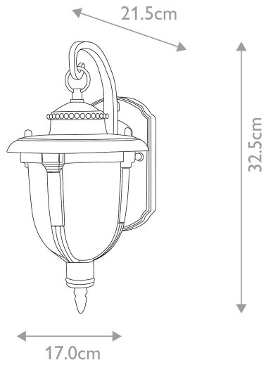 Elstead STL2-S-WB - Kültéri fali lámpa ST LOUIS 1xE27/100W/230V IP44