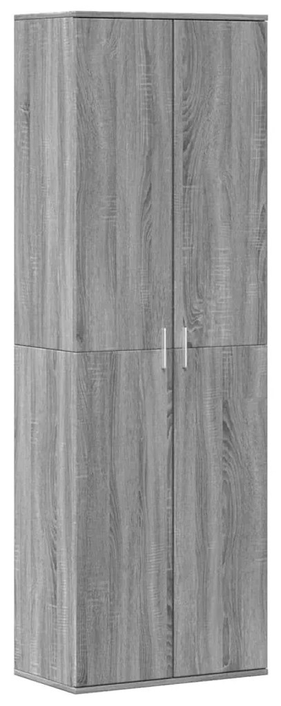 szürke sonoma színű szerelt fa magasszekrény 60 x 35 x 180 cm