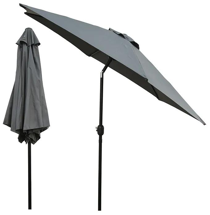 Kerti napernyő 2,7m Grey Carruzzo állvánnyal
