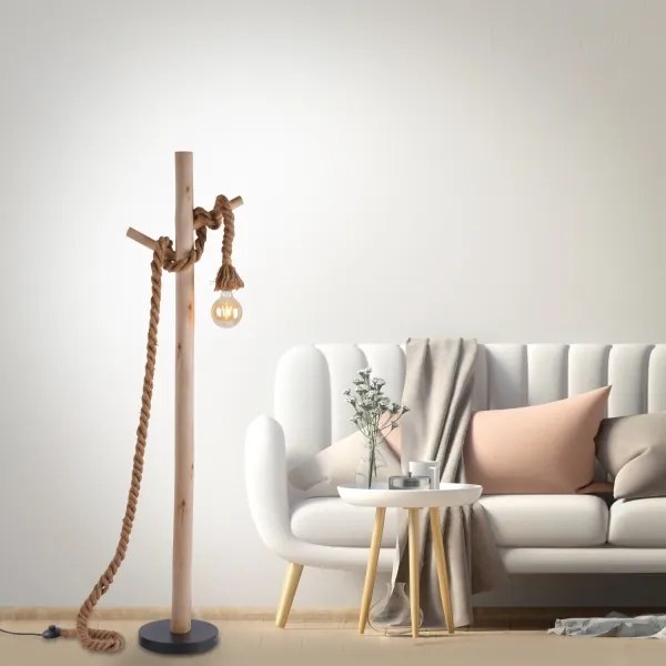 Leuchten Direkt 15484-18 - ROPE állólámpa 1xE27/15W/230V