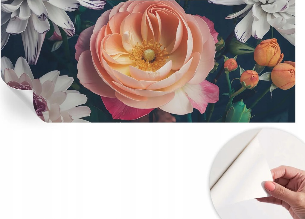 Öntapadós fotótapéta Falra 3D Loft Virágos harmónia 250x104 cm