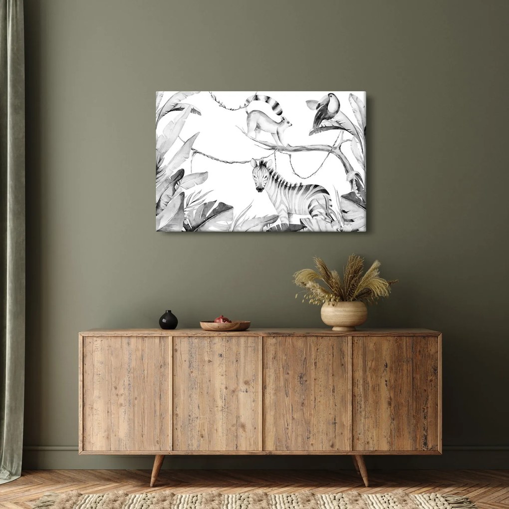 Kép - Akvarell dzsungel (90x60 cm)