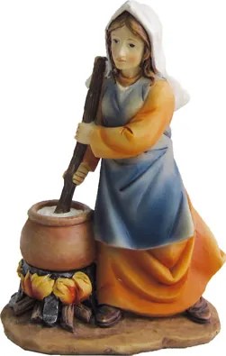 Betlehem figura 'Nő a tábortűznél', 7cm magas figurákhoz