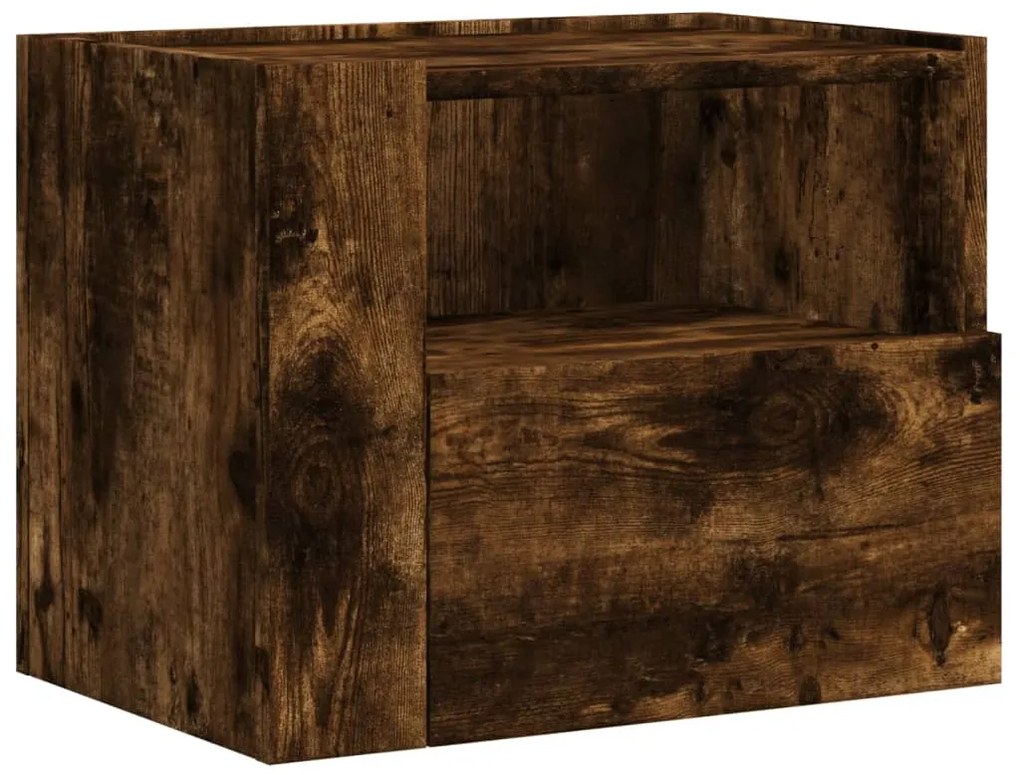 2db füstös tölgy színű fali éjjeliszekrény 45 x 30 x 35 cm