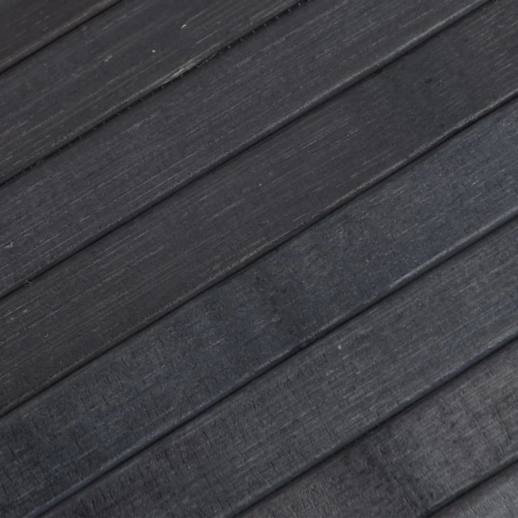 négyszögletű szürke bambusz szőnyeg 100 x 300 cm