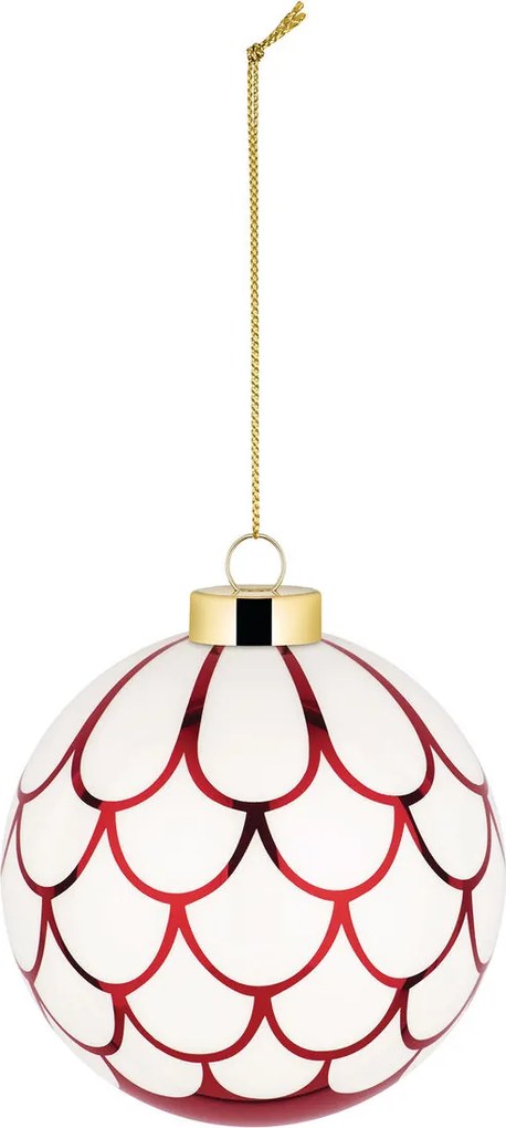 Alessi Delight Üveg Karácsonyfadísz Piros Nyelvek