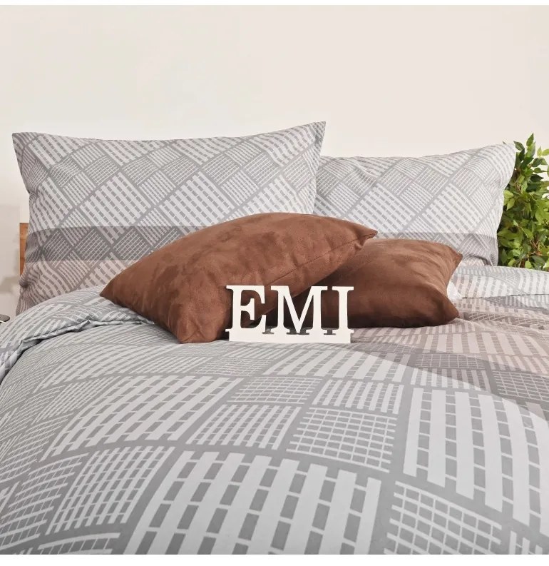 EMI Karson pamutszatén ágyneműhuzat 140x200 + 70x90 cm, A kibővített egyszemélyes ágy szett tartalma: 1x 140x220 + 1x 70x90