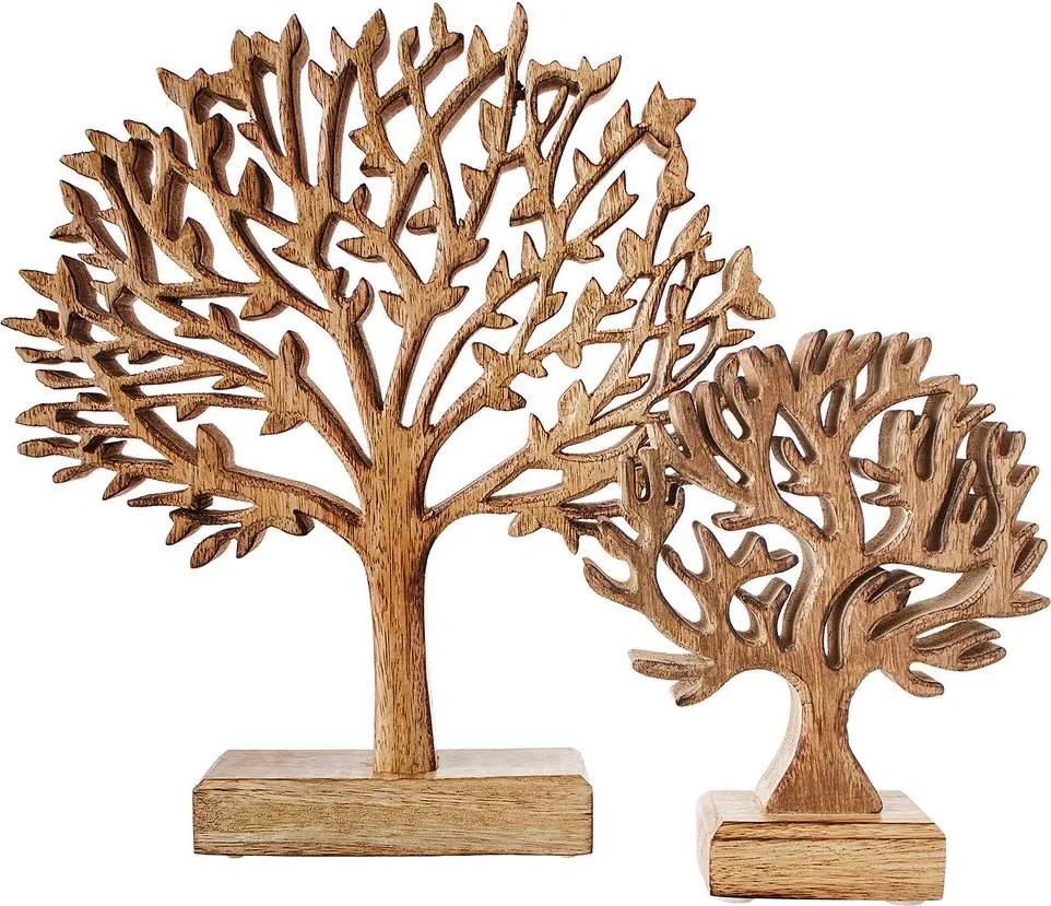 AUTUMN FOREST mangófából készült dekor fa 17cm