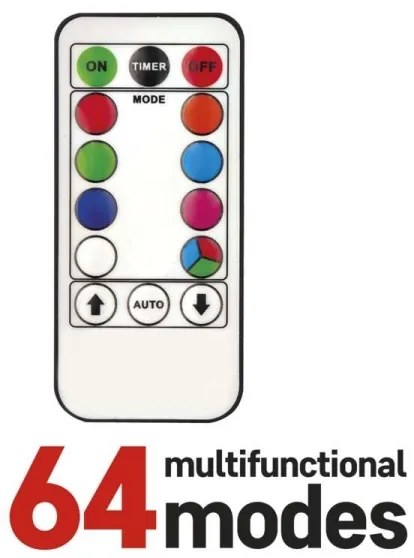 LED RGB Karácsonyi kültéri lánc 96xLED/64 mód 15m IP44 + távirányító