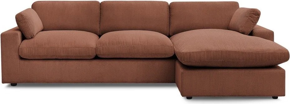 Narancssárga kordbársony sarokkanapé Belair – Bobochic Paris