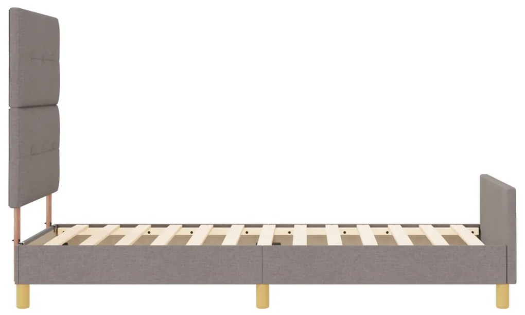 Taupe ágykeret 100x200 cm szövetből
