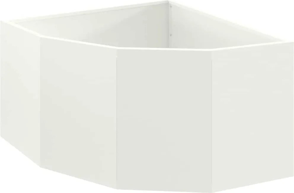 vidaXL Sarok Virágtartó Fehér 60 x 60 x 35 cm Acél