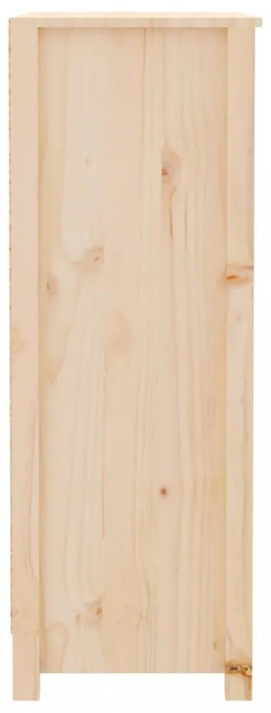 tömör fenyőfa könyvszekrény 80x35x97 cm
