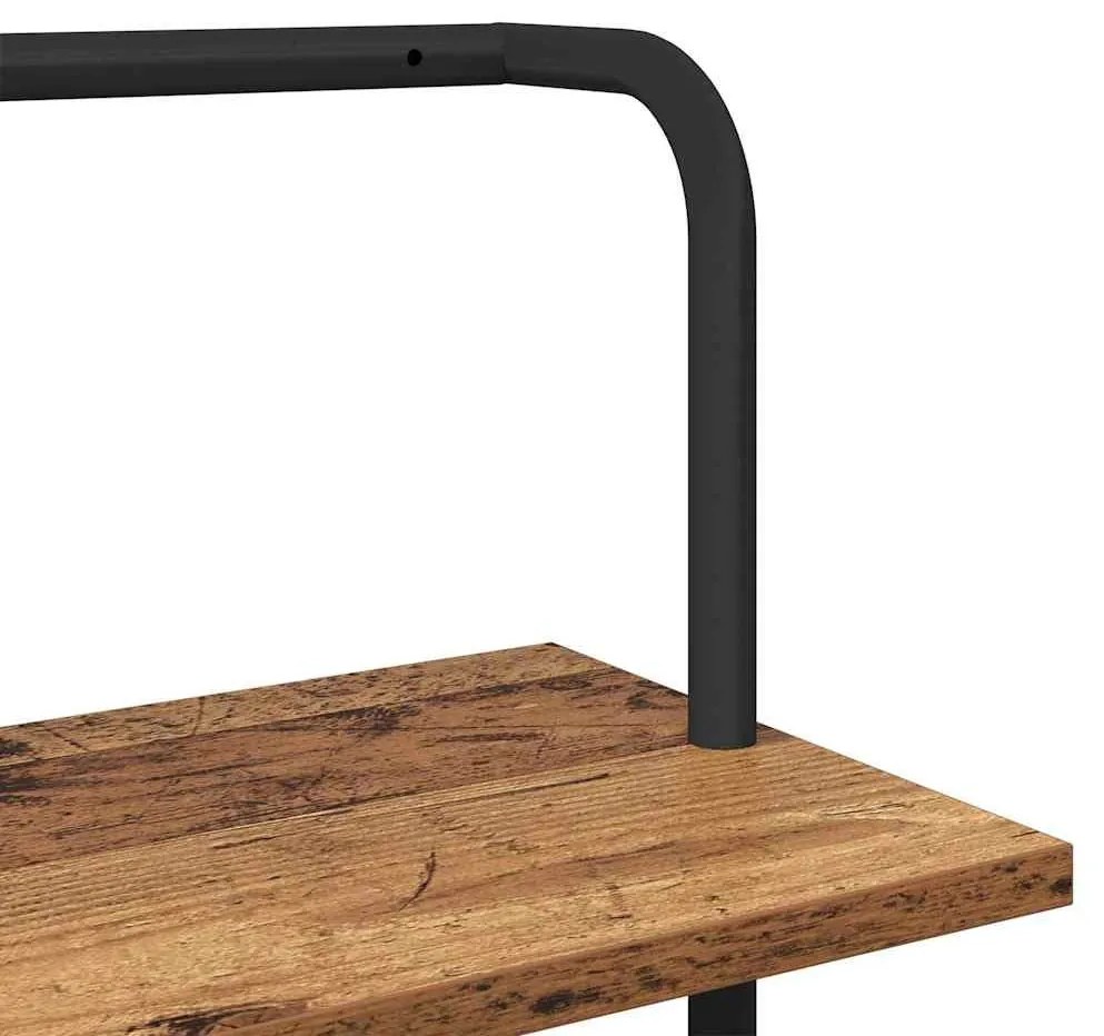 Könyvespolc Régi fa 60 x 24 x 203 cm Faanyag