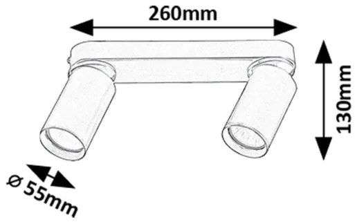 Rabalux 73076 - Spotlámpa MIRINA 2xGU10/5W/230V arany