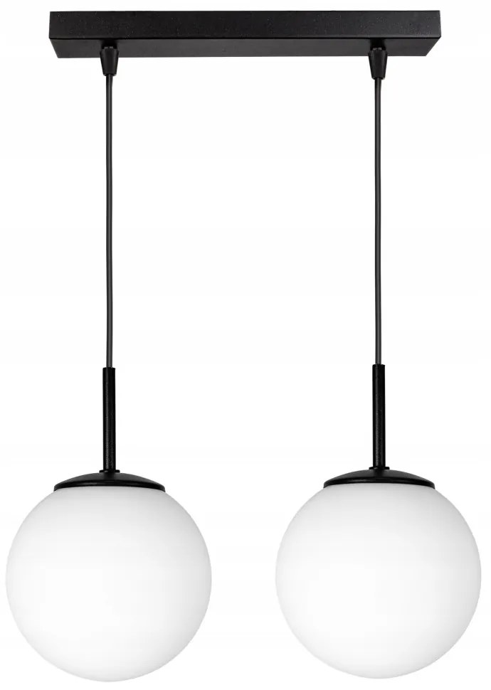 Glimex opál üveg gömb / golyó függőlámpa 2xE27 LISZ (GLIS0010)