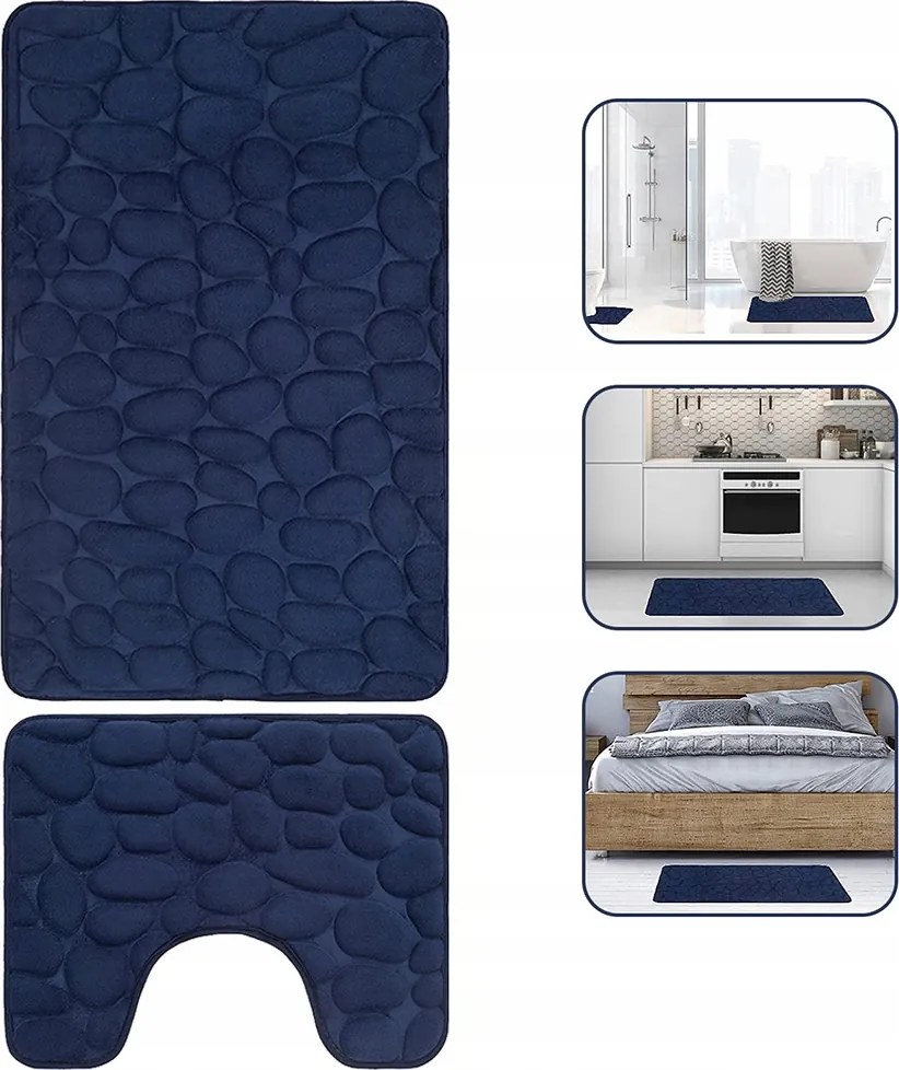 Fürdőszobaszőnyeg Szett 2 Db Csúszásgátló Szőnyeg 50X80