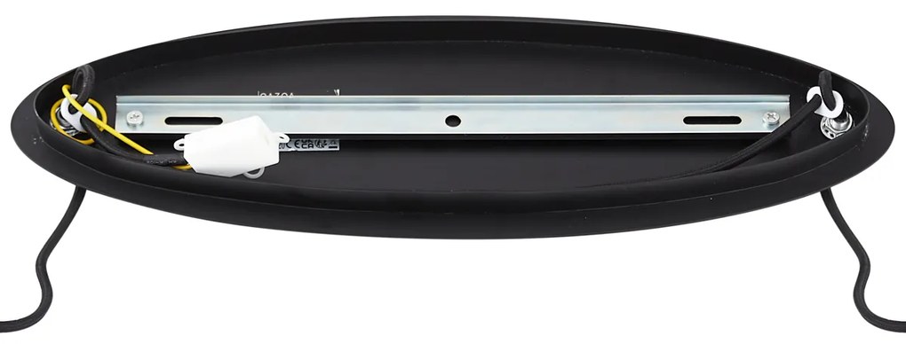 Design függőlámpa fekete füstüveggel ovális 5-lámpás - Mochan