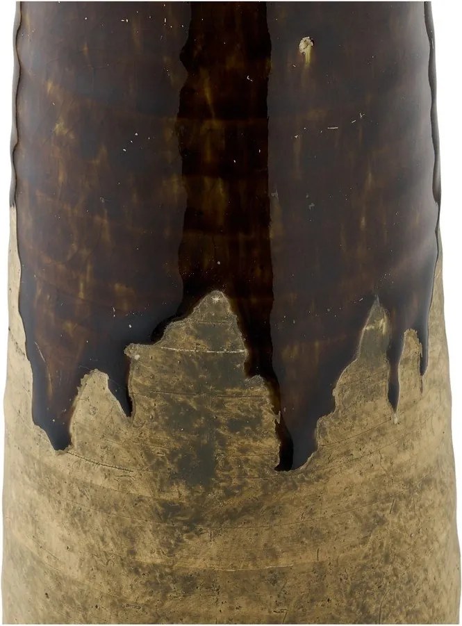 Barna kerámia magas váza (magasság 39 cm) – House Nordic