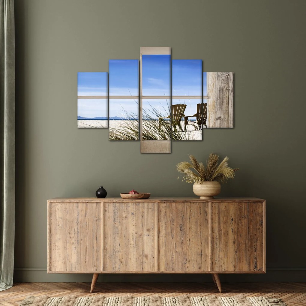 Kép - A strandra néző ablak (150x105 cm)