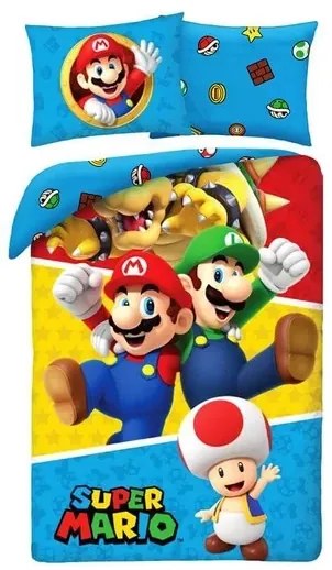 Super Mario ágyneműhuzat 140×200cm, 70×90 cm